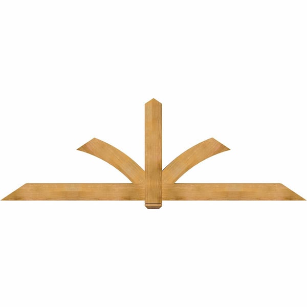 Ekena Millwork Redmond Rough Sawn Timber Gable Bracket, Western Red Cedar, 108"W x 36"H x 4"D x 6"F, 8/12 Pitch GBW108X36X0406RED00RWR - main